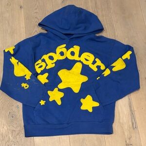 Men’s Spyder hoodie blue and yellow